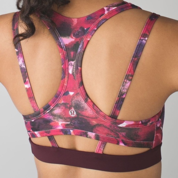 Lululemon Splendour Bra Poppy Petals Berry Rumble - Picture 9 of 11